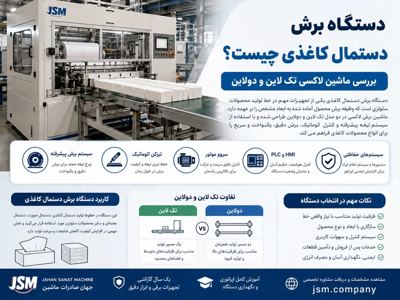 دستگاه برش دستمال کاغذی