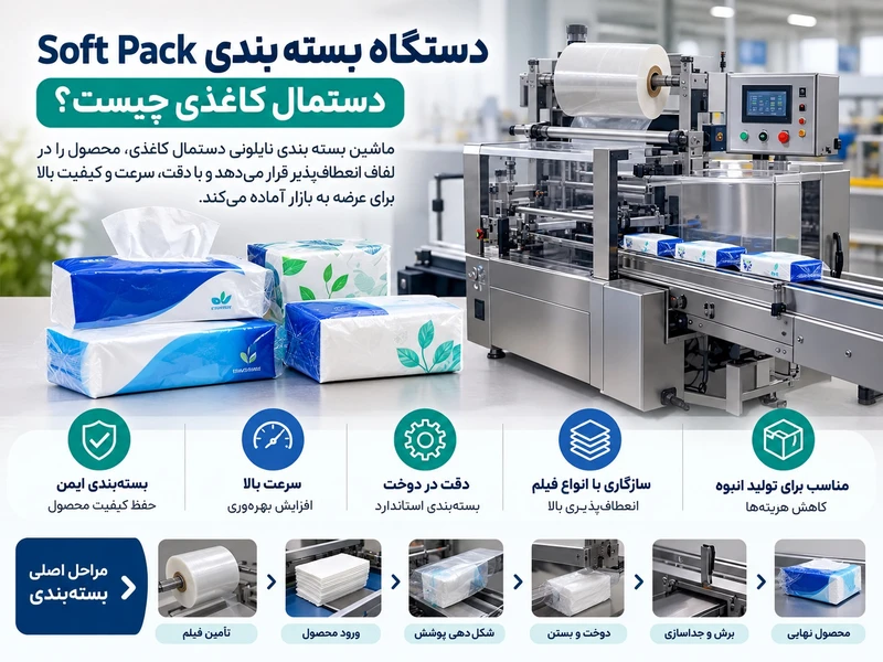 بسته بندی Soft Pack دستمال کاغذی