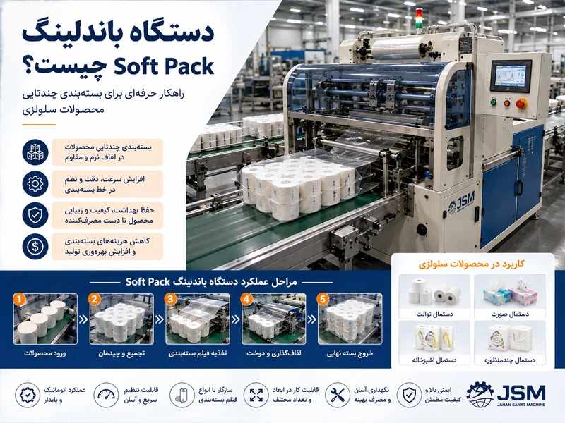 دستگاه باندلینگ Soft Pack چیست و چه کاربردی در بسته‌بندی محصولات سلولزی دارد؟